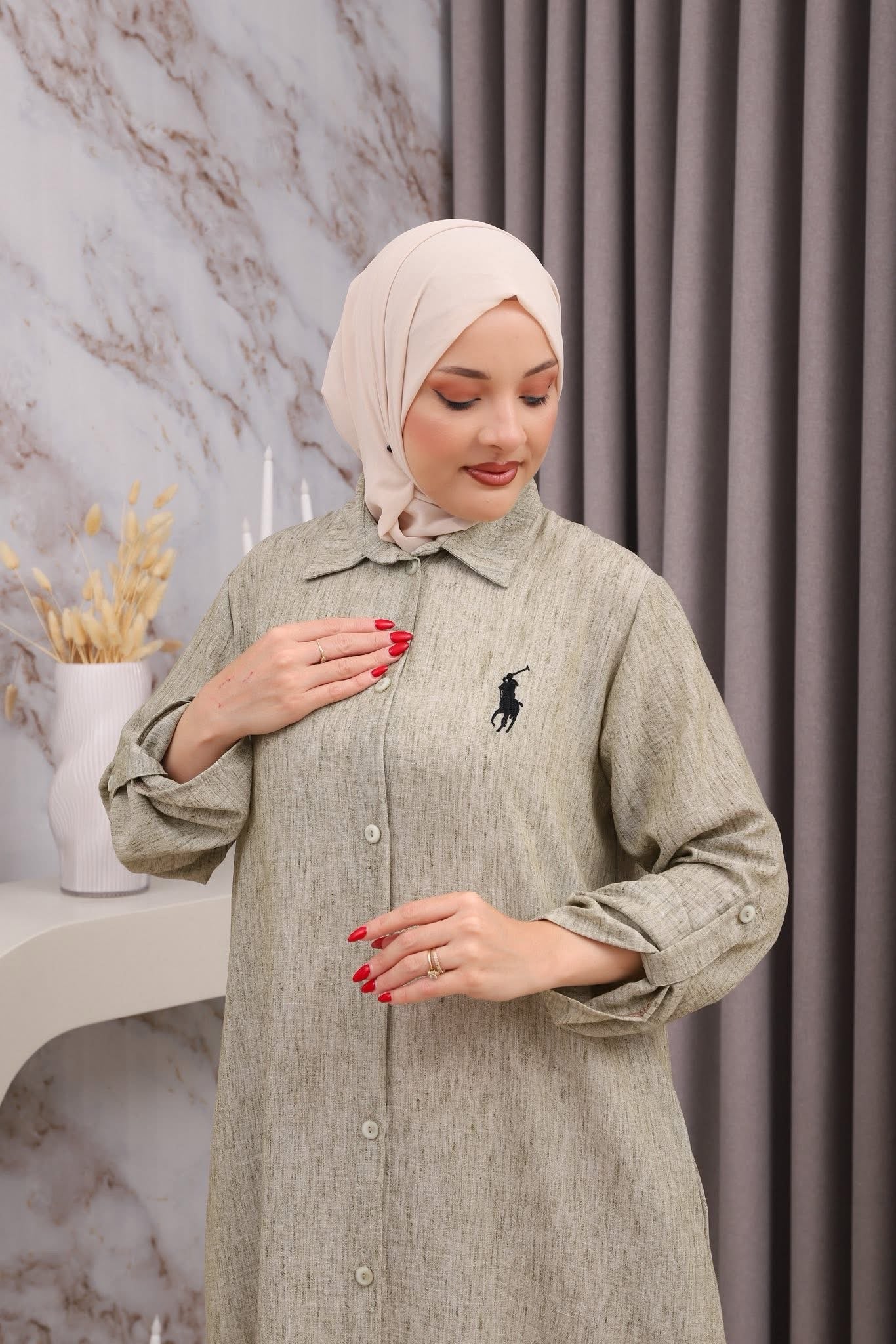 Robe chemise polo