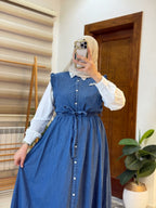 Robe djean +Chémise blanche