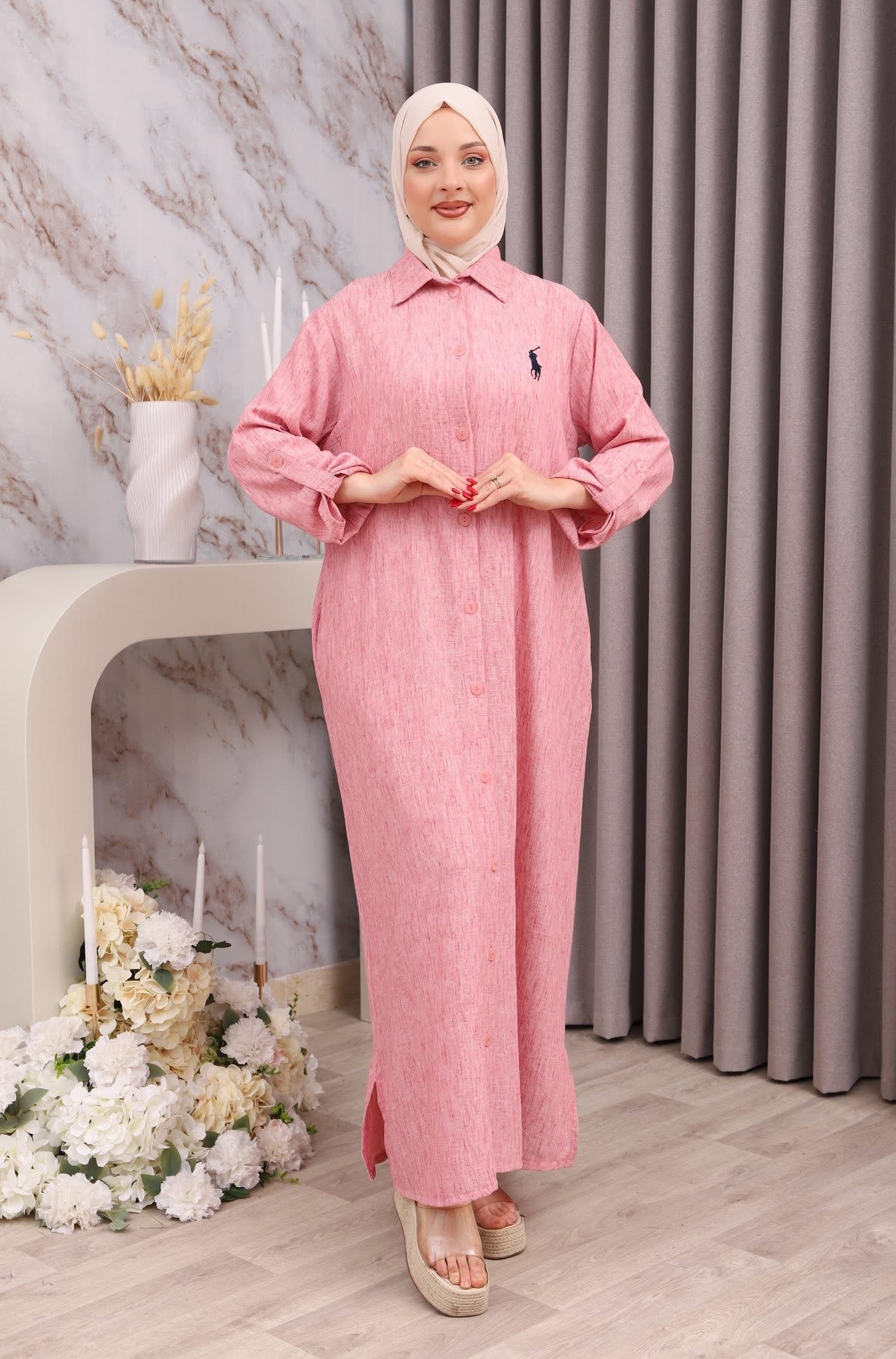 Robe chemise polo