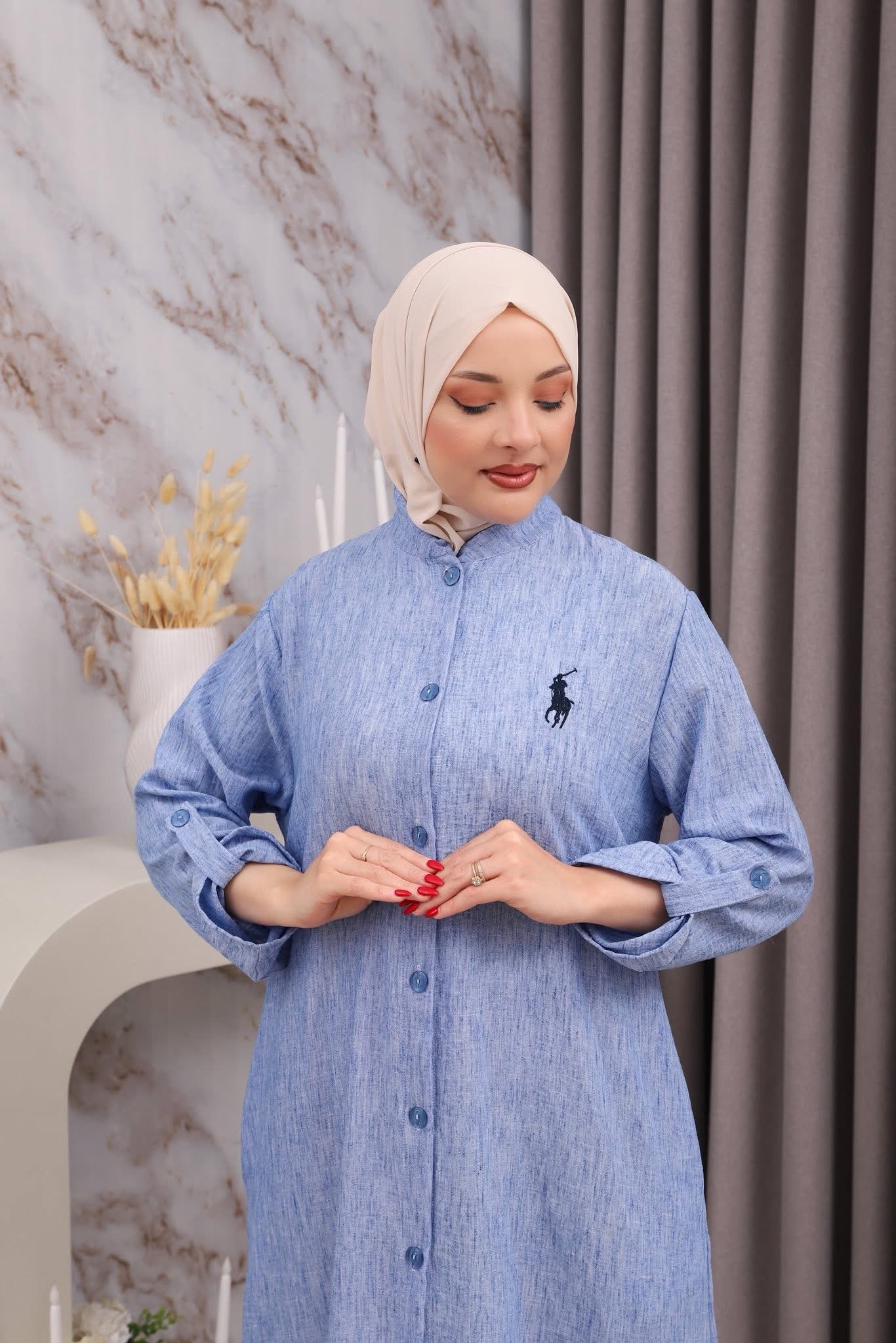 Robe chemise polo