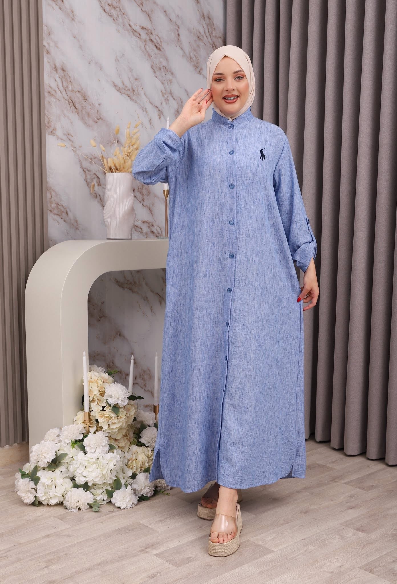 Robe chemise polo