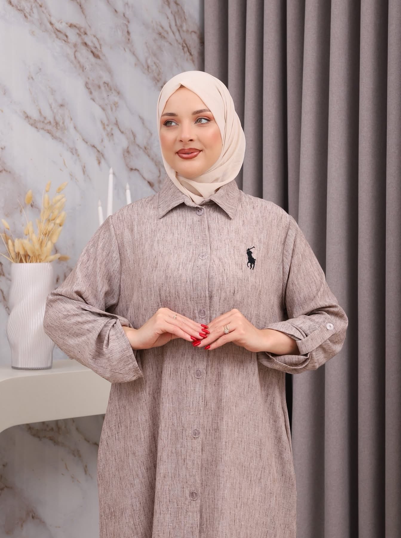 Robe chemise polo